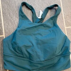Wunder Train Longline bra Medium support C/D cup  LULULEMON Size 8 Spruce Green